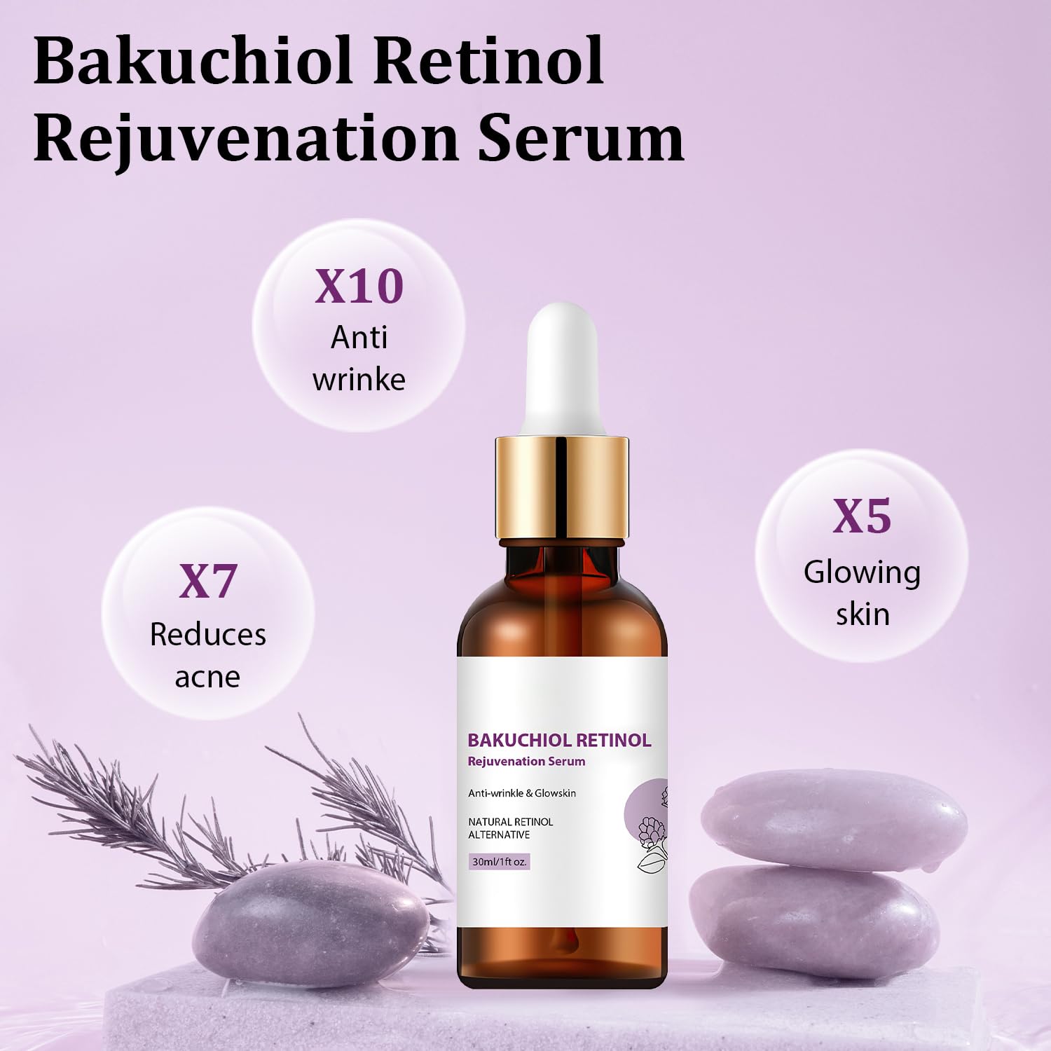 Bakuchiol Retinol Rejuvenation Serum,Venature Bakuchiol Retinol Korean, Retinol Serum for Wrinkles, Best Anti-Aging (2PCS)